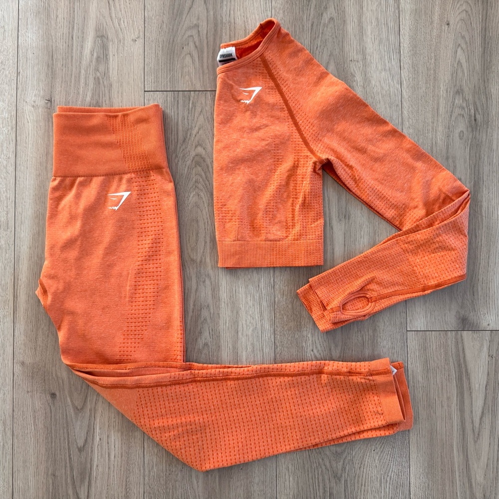 Gym Shark Orange Activewear Set